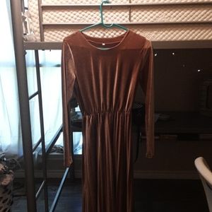 Warm pink shein maxi dress